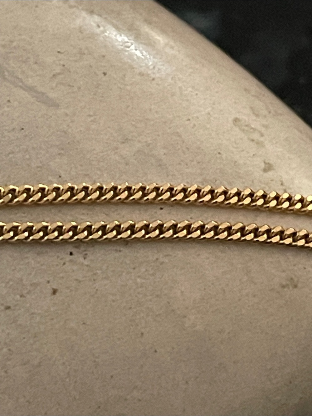 18k Yellow Gold Curb Chain Necklace - 17 3/4” Excellent Conditon - Picture 3 of 12